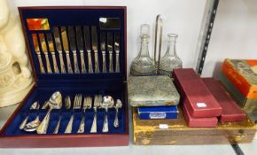 A SELECTION OF ELECTROPLATE CUTLERY TO INCLUDE; VINERS 'THE PARISH COLLECTION' CANTEEN, FIVE OTHER