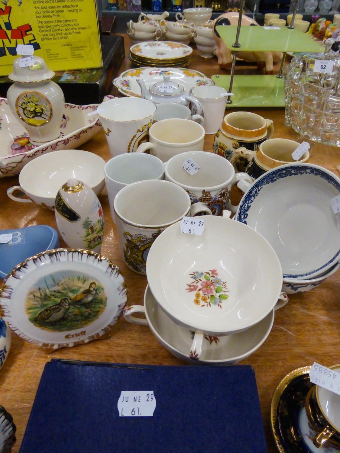 CROWN DUCAL COMMEMORATIVE BOWL, MASON'S TREFOIL DISH, TWO SHELLEY DISHES (BOXED), CARLTON WARE ' - Image 3 of 3