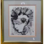 TWO PORTRAITS, ONE OF A GIRL AND CHILD (23cm x 28cm) and ANOTHER OF A BOY, IN GILT FRAMES, TWO