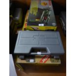 BOSCH TWO SPEED CORDLESS ELECTRIC HAMMER DRILL WITH WALL MOUNTING KIT AND A BOSCH ELECTRIC TWO SPEED