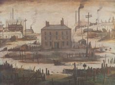 AFTER L.S. LOWRY FIVE COLOUR PRINTS ?An Island? Unsigned 16 ½? x 22 ½? (42cm x 57cm), unframed, (5)