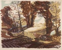 NORMAN JAQUES (1922-2014) TWO COLOUR PRINTS ?River Bollin, Castle Mills, Cheshire, (4/15) Signed,