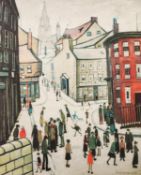 LAURENCE STEPHEN LOWRY (1887 - 1976) ARTIST SIGNED LIMITED EDITION COLOUR PRINT 'Berwick-upon-Tweed'