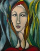 GOLDA ROSE (1921-2016) OIL ON CANVAS ?Teresa?, female portrait Initialled, titled verso 19 ½? x