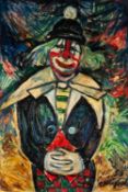RICHARD WEISBROD (1906-1991) OIL ON BOARD ?Clown?, half length portrait Signed, titled verso 28 ½? x