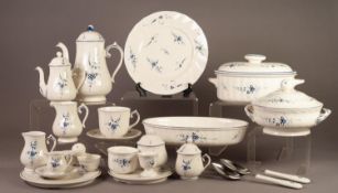 SIXTY SEVEN PIECES OF VILLEROY & BOCH ?VIEUX LUXEMBOURG? POTTERY DINNER, TEA AND COFFEE WARES,