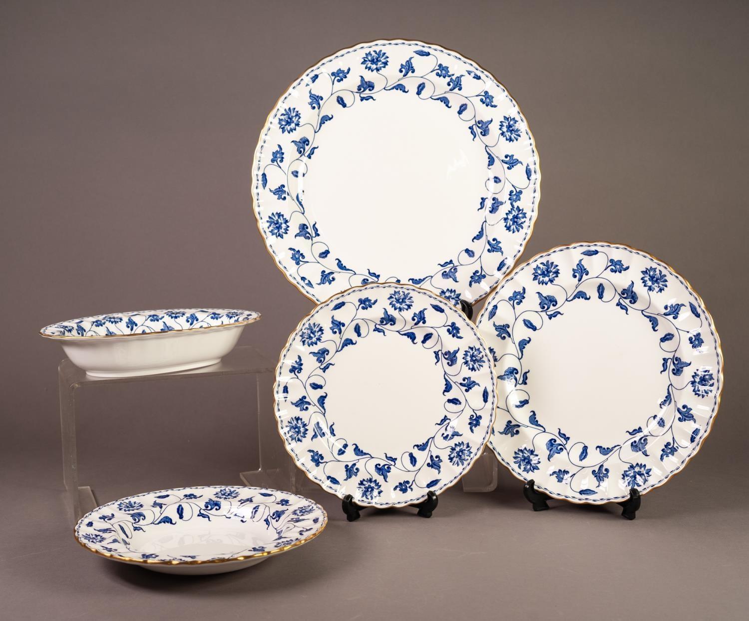 FIFTY NINE PIECE SPODE ?COLONEL BLUE? PATTERN CHINA DINNER AND COFFEE SERVICE FOR EIGHT PERSONS, - Image 2 of 2