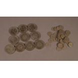9 ELIZABETH II CROWN COINS, six 1972 and three 1977; a Charles & Diana 1981 CROWN COIN and 33,