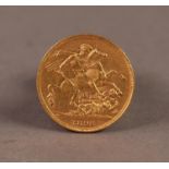 VICTORIAN 1893 GOLD SOVEREIGN (VF)