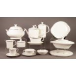 SEVENTY TWO PIECE ROYAL DOULTON PLATINUM CONCORD PART CHINA DINNER AND TEA SERVICE, comprising: NINE