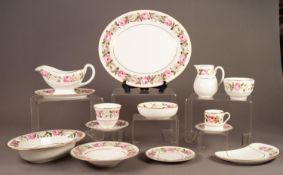 SEVENTY FIVE PIECE ROYAL WORCESTER ?ROYAL GARDEN? PATTERN CHINA DINNER, TEA AND COFFEE SERVICE,