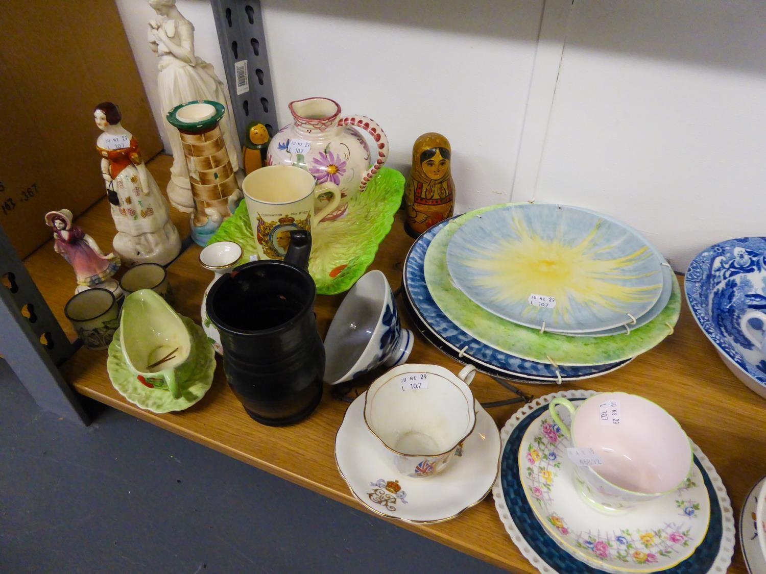 POTTERY AND CHINA VARIOUS TO INCLUDE; RACK PLATES, CARLTON WARE, SHELLEY CUP AND SAUCER, ROYAL - Image 2 of 2