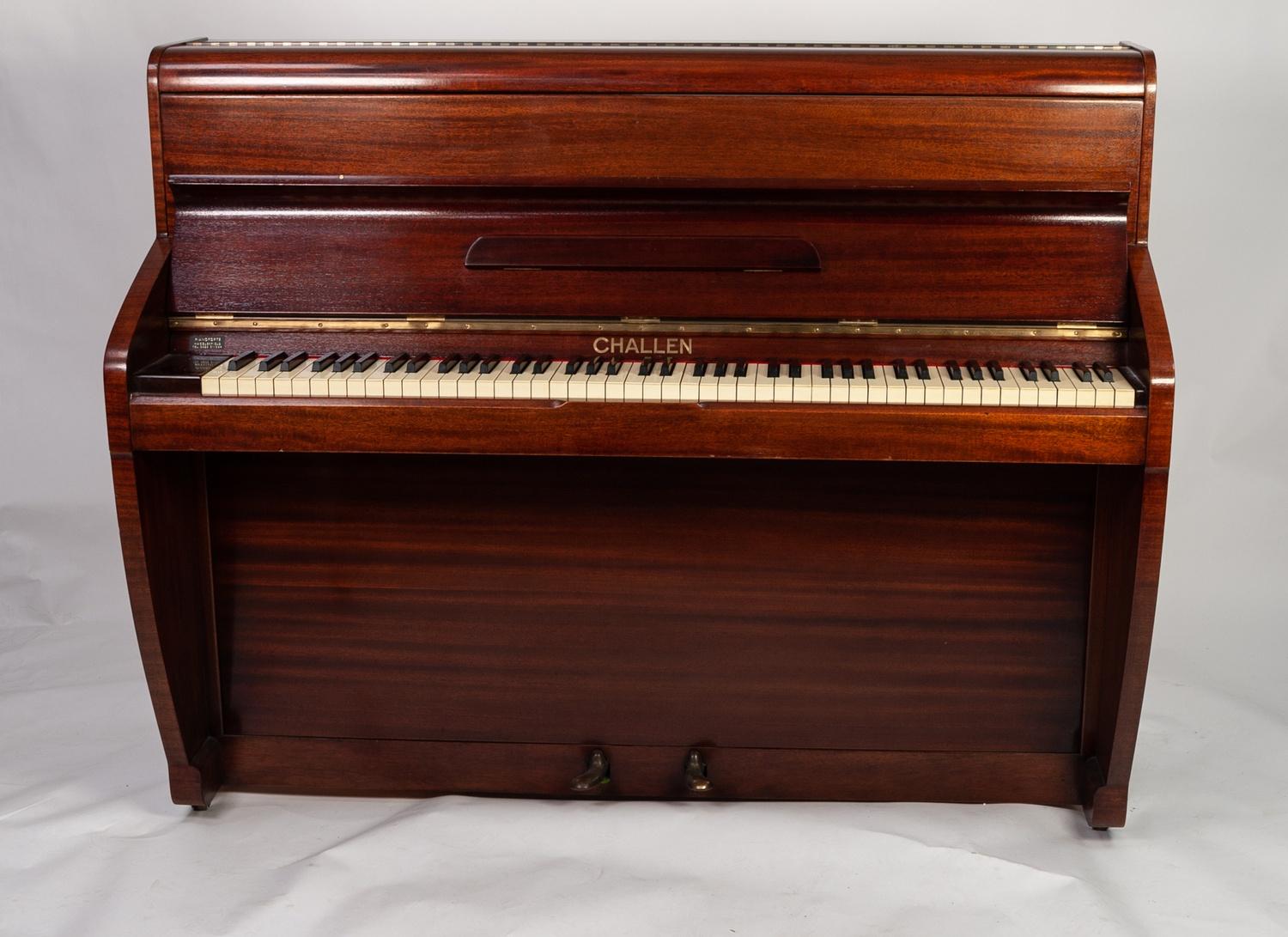 MODERN MAHOGANY CASED CHALLEN UPRIGHT PIANO, iron framed and overstrung, 42 ½? (108cm) high, 52 ¾? x - Image 2 of 2