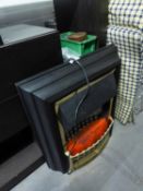 A MODERN COAL EFFECT ELECTRIC FIRE AND A SMITH CORONA ELECTRONIC PORTABLE TYPEWRITER/ WORD PROCESSOR