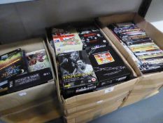 A LARGE QUANTITY OF DVD's TO INCLUDE BOX SETS 'STEPTOE AND SON', 'DADS ARMY', 'THE WORLD AT WAR'