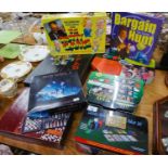 VARIOUS BOARD GAMES TO INCLUDE; BARGIN HUNT, TEXAS HOLD'EM POKER SET, READY STEADY COOK, POLITICAL