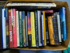 *A SMALL SELECTION OF BOOKS (1 BOX) AND VARIOUS PICTURES AND PRINTS