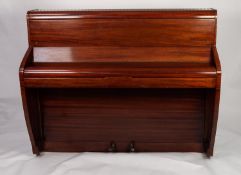 MODERN MAHOGANY CASED CHALLEN UPRIGHT PIANO, iron framed and overstrung, 42 ½? (108cm) high, 52 ¾? x