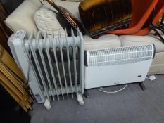 A DELONGHI ELECTRIC RADIATOR AND A 'GLEN' ELECTRIC HEATER (2)