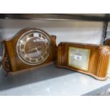 ELLIOT, ART DECO, WALNUTWOOD CASED MANTEL CLOCK WITH 8 DAYS MOVEMENT, FOR TERRY AND CO.,