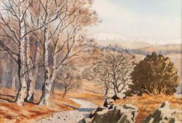 WILLIAM STIRLING MARTIN WATERCOLOUR DRAWING 'Bridle Path, Tilberthwaite' Signed and labelled verso 9