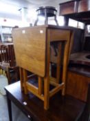 A 1950's/60's DROP FLAP OAK OCCASIONAL TABLE