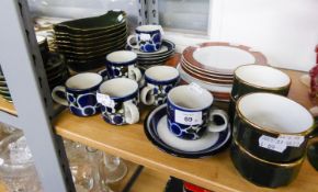 A SELECTION OF TEA WARES TO INCLUDE; SIX 'ARABIA SAARA' TEA CUPS AND SAUCERS, EIGHT 'APILCO' SERVING