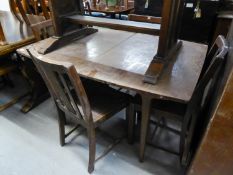 1960's MAHOGANY EXTENDING DINING TABLE (NO LOOSE LEAF)
