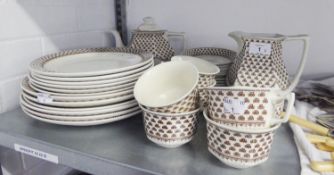 AN ADAM 'SHARON' PATTERN TEA AND DINNER SERVICE FOR SIX PERSONS