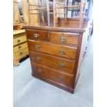 c.1900 CHEST OF DRAWERS WITH STAMPED BRASS HANDLES