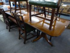 SET OF SEVEN LATE NINETEENTH CENTURY CHIPPENDALE REVIVAL DINING CHAIRS including; a PAIR OF CAR