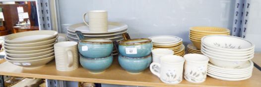 A SELECTION OF DENBY 'INTRA' DINNER WARES,  'MOROCCO' DINNER WARES AND A 'BILTONS' PART TEA SERVICE