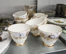 AN EARLY 1950's BONE CHINA 21 PIECE GOLD DECORATED TEA SERVICE (21)