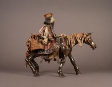 MODERN STUDIO POTTERY EQUESTRIAN FIGURE, DON QUIXOTE? Impressed mark, 12 ½? (31.8cm) C/R minor