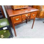 A GEORGIAN STYLE INLAID MAHOGANY LOWBOY