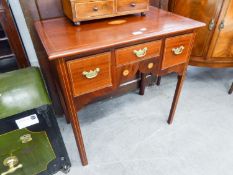 A GEORGIAN STYLE INLAID MAHOGANY LOWBOY