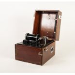 STANLEY COX BRISTOW COIL PORTABLE ELECTRIC SHOCK MACHINE, No: M.H. 520, in mahogany case with