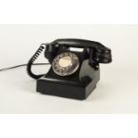 VINTAGE BLACK BAKELITE CRADLE TELEPHONE