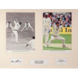 ?CRICKET LEGENDS? POSTER WITH AUTOGRAPHS FOR SIR GARFIELD SOBERS and SIR RICHARD HADLEE, each on