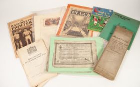 *MIXED LOT OF EPHEMERA, to include a copy of MANCHESTER FIGHTERS by Denis FLEMING, TRADE