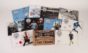 TEN MANCHESTER CITY HOME PROGRAMMES - SEASON 2019/20 to include; Manchester United, Spurs,