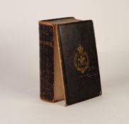 1840 BIBLE SIGNED TO THE INSIDE COVER BY DE LA WARR LORD CHAMBERLAIN and MARY WAKELY (nee