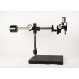 N.P.L. STEREO MICROSCOPE with rack and pinion focusing to the black finished stereo head, with one