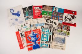 FOURTEEN MANCHESTER CITY PROGRAMMES, various to include Chelsea in the Simod Cup 1987, Corrigan's