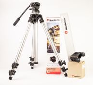 TWO MANFROTTO CAMERA TRIPODS, ?Compact Advanced?, in box with soft case, and Art 144, together