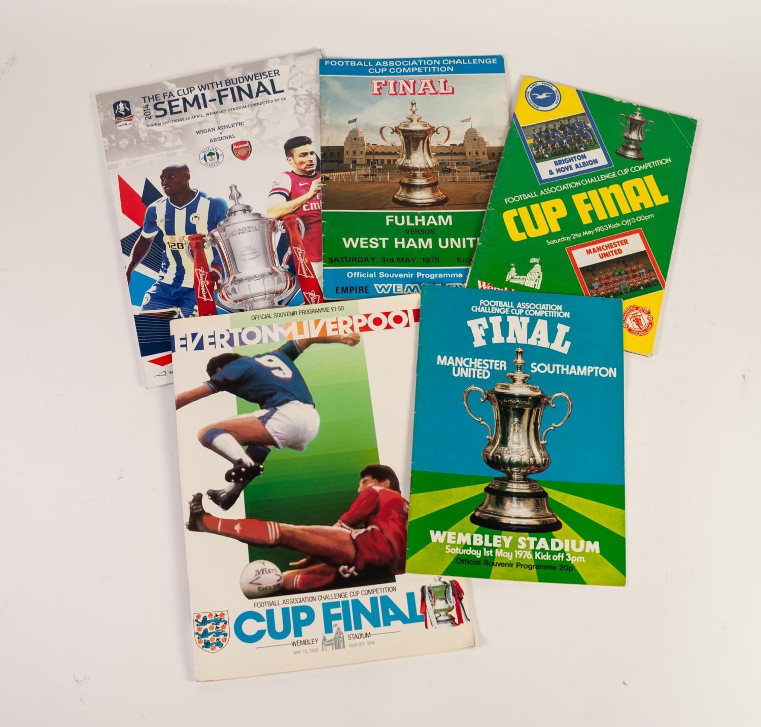 FOUR F.A. CUP FINALS, Everton v Liverpool 1986, Manchester United v Southampton 1976, Manchester