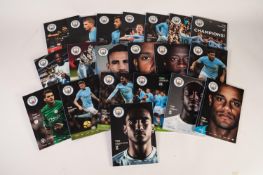 TWENTY MANCHESTER CITY HOME PROGRAMMES - SEASON 2017/18 to include; Liverpool, Arsenal and Chelsea