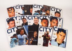 TWENTY FIVE MANCHESTER CITY HOME PROGRAMMES - SEASON 2012-13  to include; Arsenal, Borussia