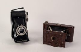 1930s KODAK No 2 HAWKETTE FOLDING CAMERA, bakelite simulated wood grain effect case and a BOXED