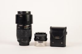 TAMRON 70-300mm f4-5.6 TELE-MACRO LENS, together with a TAMRON 28mm f2.5 ?ADAPTALL-2 MOUNT SYSTEM?